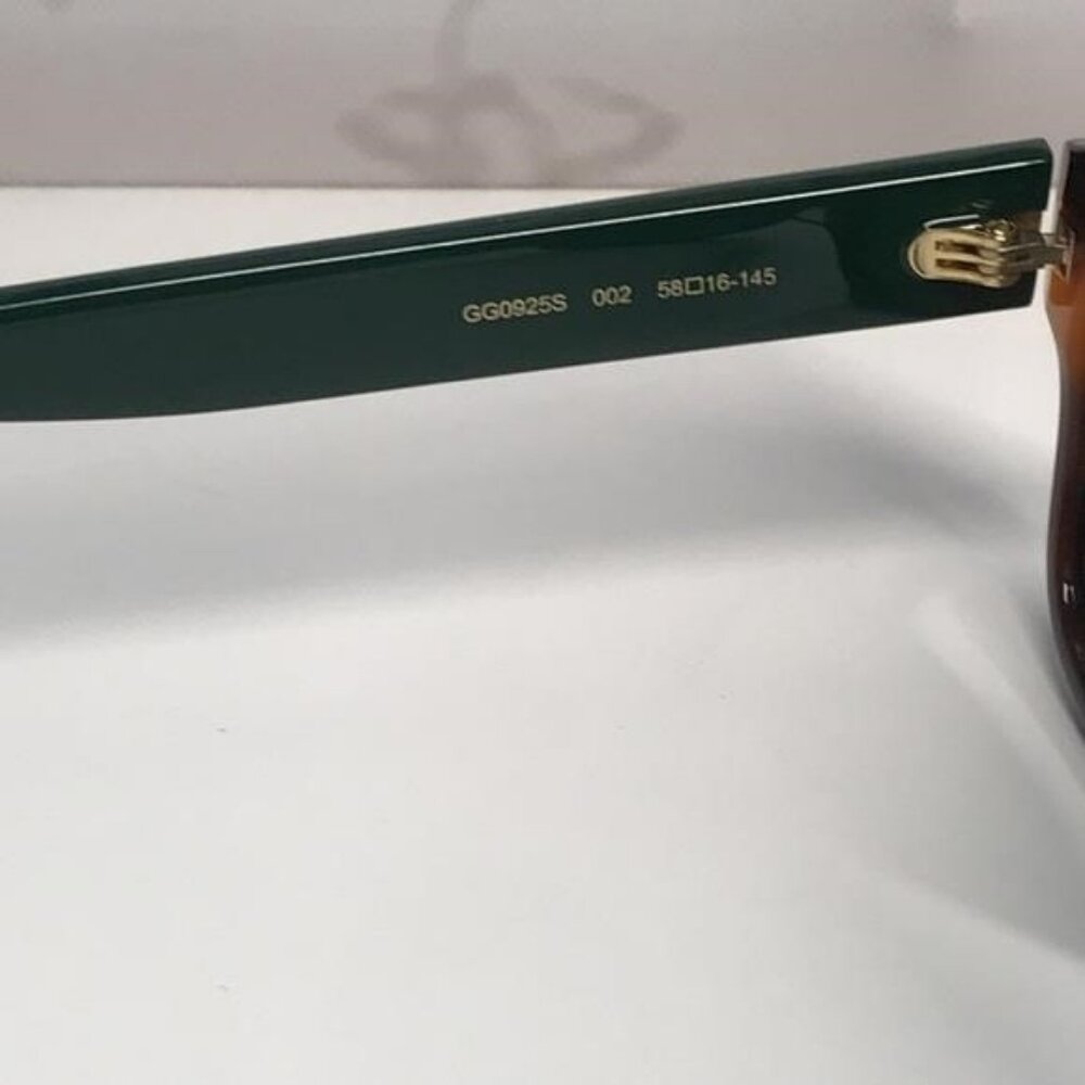 Authentic ✨ Brand New Gucci GG0925S 002 Aviator Sunglasses – Havana Frame with G - Picture 11 of 14